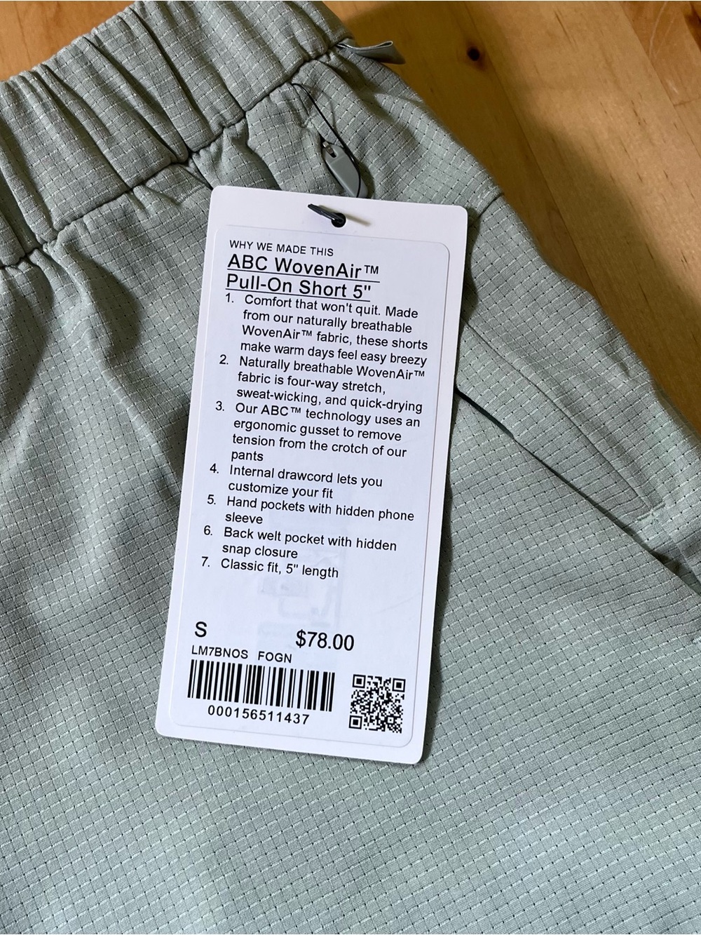 Lululemon Men’s ABC Woven Air Shorts 5in - Picture 3 of 3